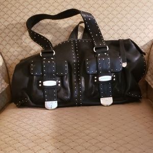 Michael Kors Studded Black Leather Bag